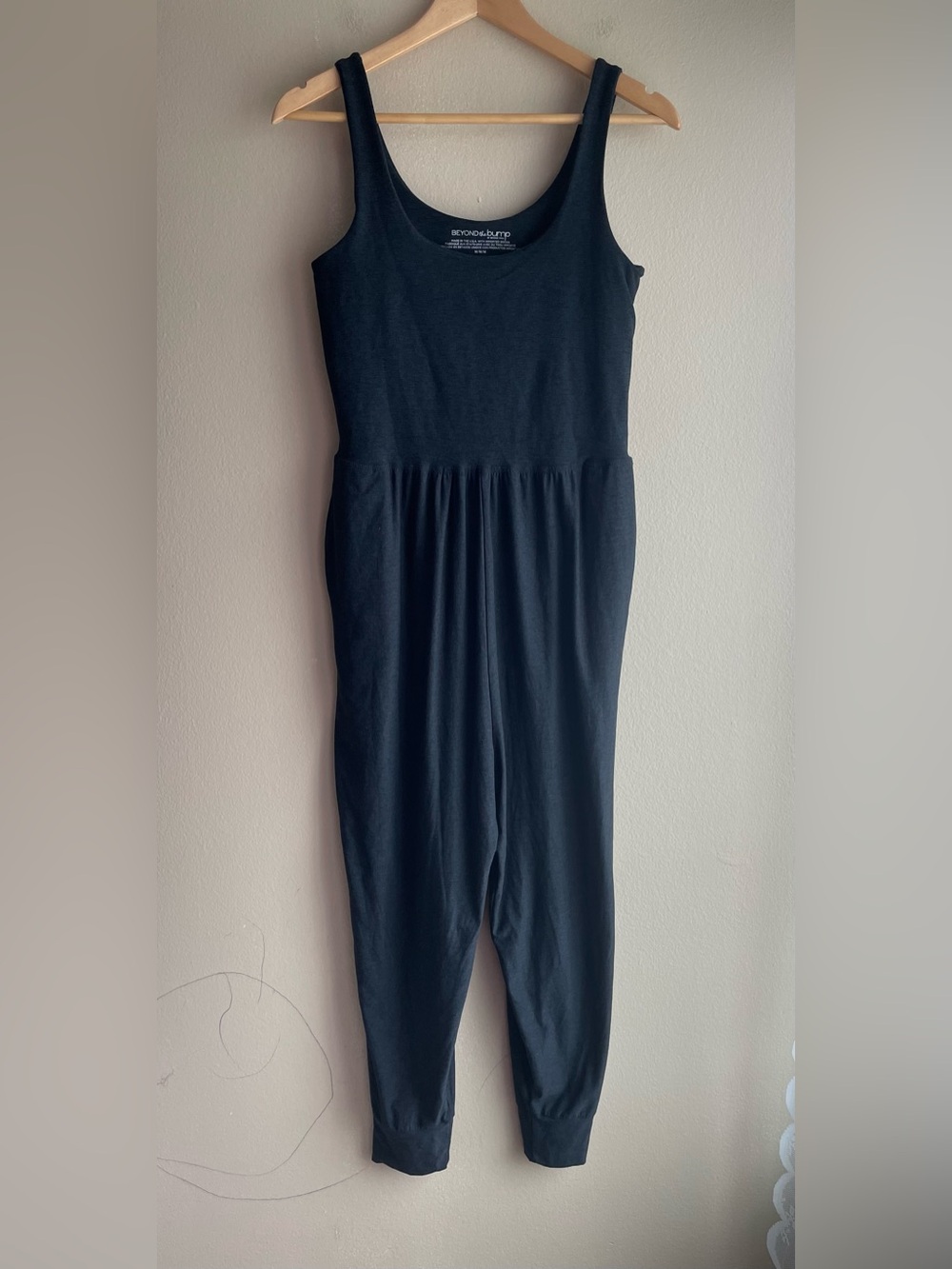 Beyond the Bump Black Sleeveless Maternity Jumpsuit Medium